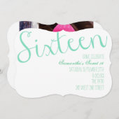 Sweet Sixteen Kaart (Voorkant / Achterkant)