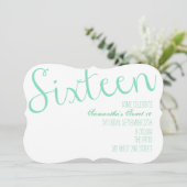 Sweet Sixteen Kaart (Staand voorkant)