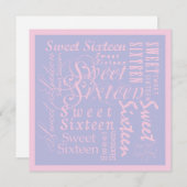 Sweet Sixteen Kaart (Voorkant / Achterkant)