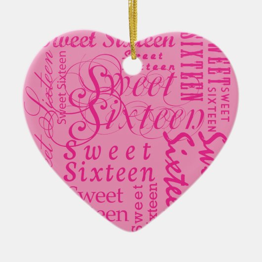 Sweet Sixteen Keramisch Ornament (Voorkant)