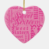 Sweet Sixteen Keramisch Ornament (Achterkant)