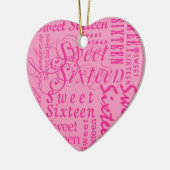 Sweet Sixteen Keramisch Ornament (Links)