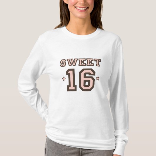 Sweet Sixteen Lange hoes T-shirt (Voorkant)