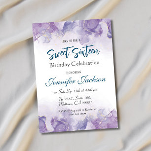 Sweet Sixteen lavendel blauw paarse bloemen verjaa Kaart