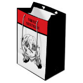 Sweet Sixteen Lineart Medium Cadeauzakje (Voorkant Gekanteld)