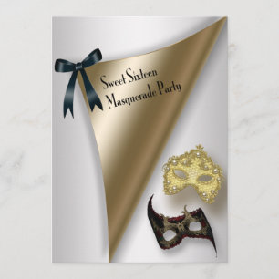 Sweet Sixteen Maskerade Feest Kaart