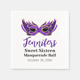 Sweet Sixteen Maskeradebal Feest Servet