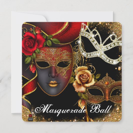 Sweet Sixteen, Masquerade Ball, Uitnodiging (Voorkant)