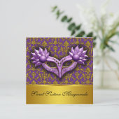 Sweet Sixteen Masquerade Invitation Kaart (Staand voorkant)