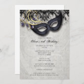 Sweet Sixteen Masquerade Invitation Kaart (Voorkant / Achterkant)