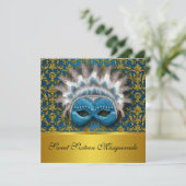 Sweet Sixteen Masquerade Invitation Kaart (Staand voorkant)