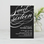 Sweet Sixteen Masquerade Party Invitation Kaart (Staand voorkant)