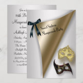 Sweet Sixteen Masquerade Party Kaart (Voorkant / Achterkant)