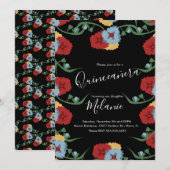 Sweet Sixteen Mexicaan Fiesta Floral CoIorful Kaart (Voorkant / Achterkant)