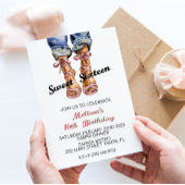 Sweet Sixteen Mode Birthday Uitnodiging