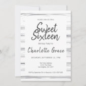 Sweet Sixteen Modern Birthday Party Kaart (Voorkant)