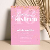 Sweet Sixteen Modern Pink 16e verjaardag Kaart