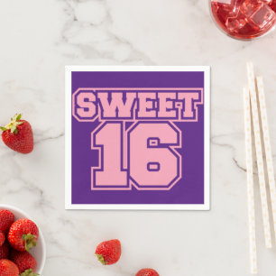 Sweet sixteen Napkins Servet