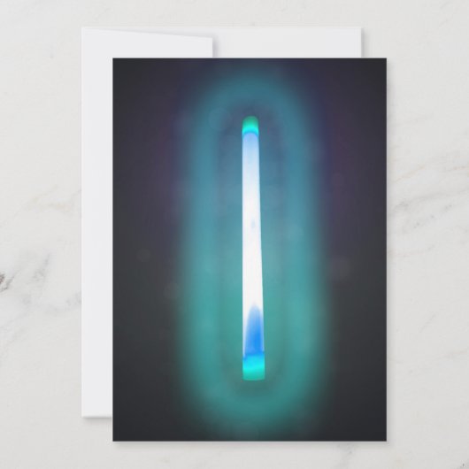 Sweet sixteen Neon Party Blue Kaart (Achterkant)