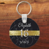 Sweet Sixteen, Nepgoud & Zilver, Feestgunst Sleutelhanger (Voorkant)