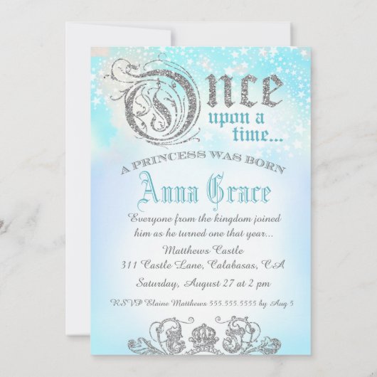 Sweet Sixteen Once Upon A Time Princess Kaart (Achterkant)