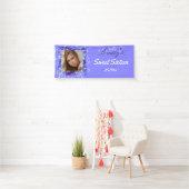 Sweet Sixteen, Paarse glitter, op maat Spandoek (Insitu)