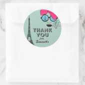 Sweet Sixteen Paris Birthday Dank je Sticker (Tas)