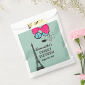 Sweet Sixteen Paris Birthday Treat Favor Bags Bedankzakje (Gezegeld)