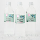 Sweet Sixteen Paris Birthday Water Fles Label Waterfles Etiket (Flessen)