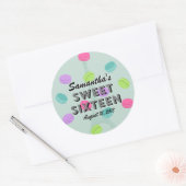 Sweet Sixteen Paris en Macaron Birthday Sticker (Envelop)