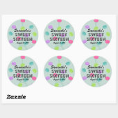 Sweet Sixteen Paris en Macaron Birthday Sticker (Vel)