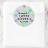 Sweet Sixteen Paris en Macaron Birthday Sticker (Tas)
