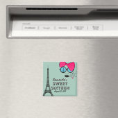Sweet Sixteen Paris Thema Verjaardagsmagneet Magneet (Insitu (Vaatwasser))