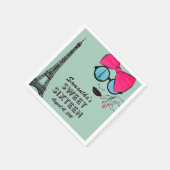 Sweet Sixteen Paris Theme Birthday Paper Napkin Servetten (Hoek)
