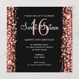Sweet Sixteen-partij reserveert Roos Gold Black Kaart