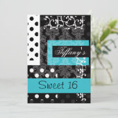 Sweet Sixteen-partij Uitnodiging (Staand voorkant)