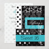 Sweet Sixteen-partij Uitnodiging (Voorkant / Achterkant)