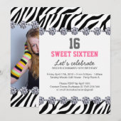 Sweet Sixteen-partij uitnodiging (Voorkant / Achterkant)