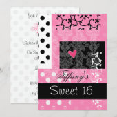 Sweet Sixteen-partij Uitnodiging (Voorkant / Achterkant)