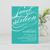 Sweet Sixteen-partij uitnodiging (Staand voorkant)