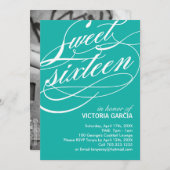 Sweet Sixteen-partij uitnodiging (Voorkant / Achterkant)