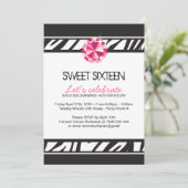 Sweet Sixteen-partij uitnodiging (Staand voorkant)