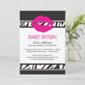 Sweet Sixteen-partij uitnodiging (Staand voorkant)