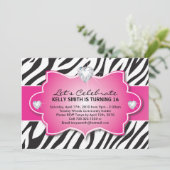 Sweet Sixteen-partij uitnodiging (Staand voorkant)