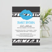 Sweet Sixteen-partij uitnodiging (Staand voorkant)