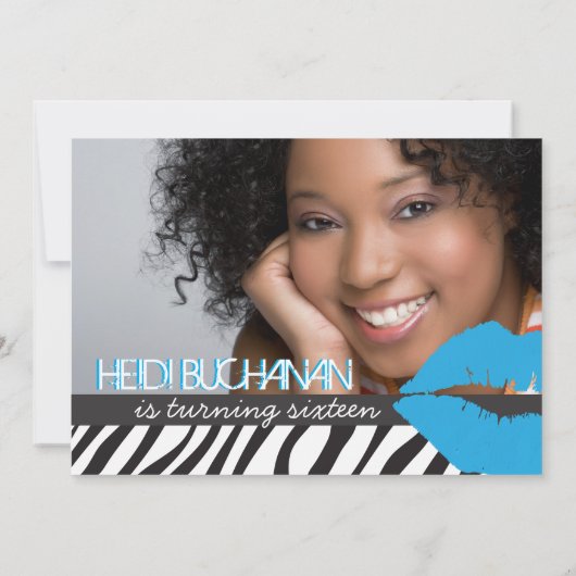 Sweet Sixteen-partij uitnodiging (Achterkant)
