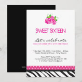 Sweet Sixteen-partij uitnodiging (Voorkant / Achterkant)