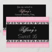 Sweet Sixteen-partij Uitnodiging (Voorkant / Achterkant)