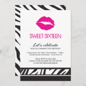 Sweet Sixteen-partij uitnodiging (Voorkant / Achterkant)