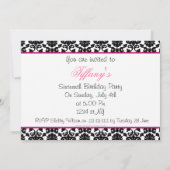 Sweet Sixteen-partij Uitnodiging (Achterkant)